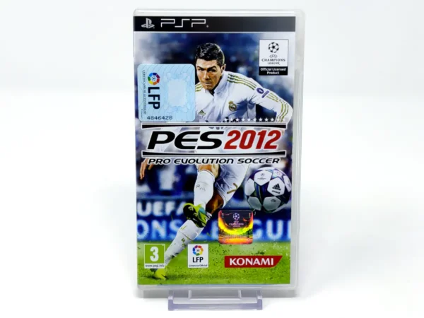 Portada de Pro Evolution Soccer 2012 (ESP) para PSP, edición PAL España, de segunda mano