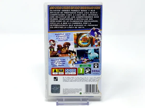 Parte trasera de Sonic Rivals 2 (Essentials) (ESP) (Rebajado) para PSP, edición PAL España