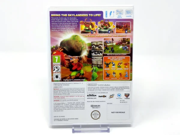 Parte trasera de Skylanders Giants (ESP) para Nintendo Wii, edición PAL España