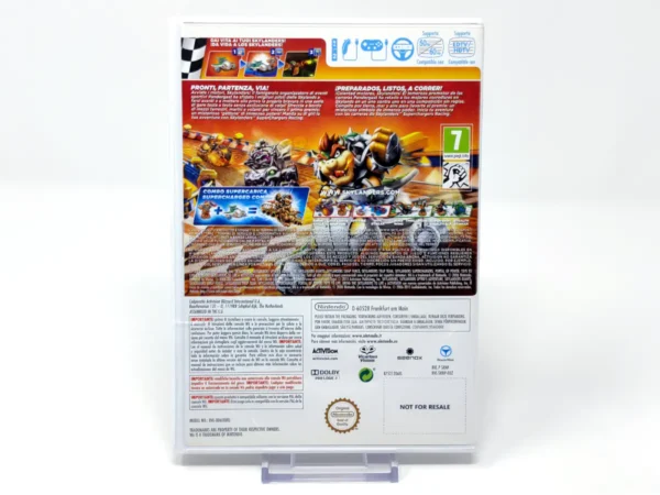 Parte trasera de Skylanders SuperChargers Racing (ESP) para Nintendo Wii, edición PAL España