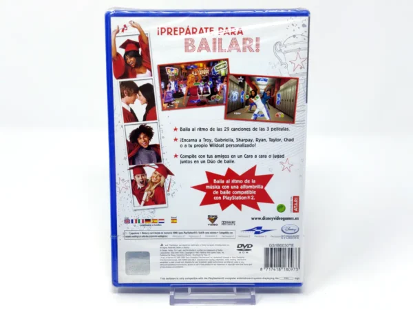 Parte trasera de Disney High School Musical 3: ¡Fin de curso DANCE! (ESP) (Precintado) para PlayStation 2, edición PAL España