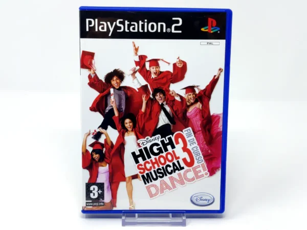 Portada de Disney High School Musical 3: ¡Fin de curso DANCE! (ESP) para PlayStation 2, edición PAL España, de segunda mano