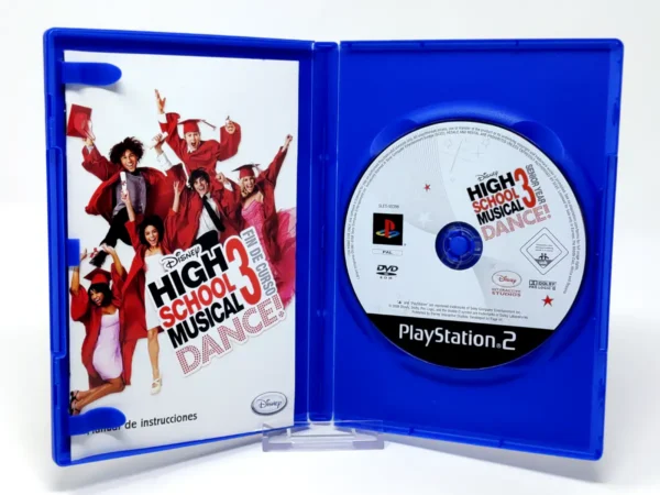 Lateral de la caja de Disney High School Musical 3: ¡Fin de curso DANCE! (ESP) para PlayStation 2