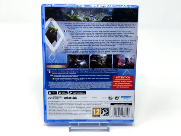 Parte trasera de Kena: Bridge of Spirits (Deluxe Edition) (ESP) (Precintado) para PlayStation 5, edición PAL España