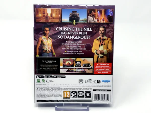 Parte trasera de Agatha Christie: Death on the Nile (Limited Edition) (ESP) (Precintado) para PlayStation 5, edición PAL España