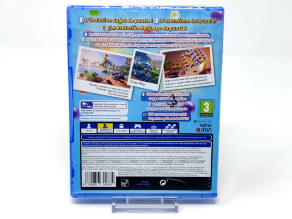 Parte trasera de Puzzle Bobble 3D: Vacation Odyssey (ESP) (Precintado) para PlayStation 4, edición PAL España
