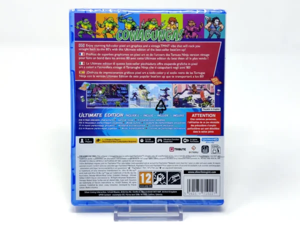 Parte trasera de Teenage Mutant Ninja Turtles: Shredder's Revenge (Ultimate Edition) (ESP) (Precintado) para PlayStation 5, edición PAL España