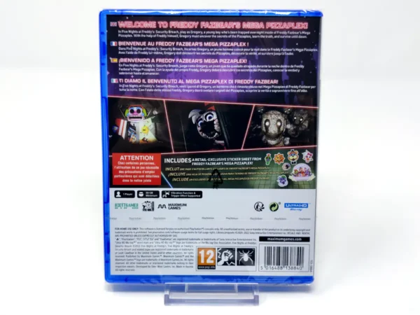Parte trasera de Five Nights at Freddy's: Security Breach (ESP) (Precintado) para PlayStation 5, edición PAL España