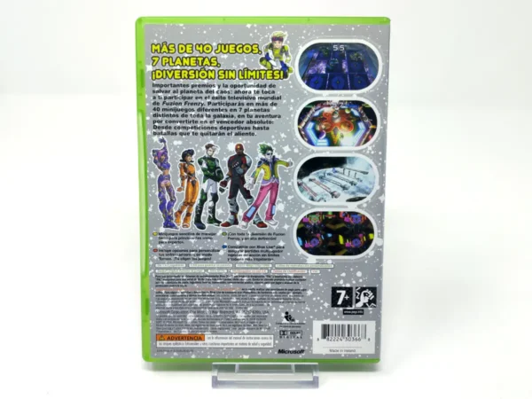 Parte trasera de Fuzion Frenzy 2 (ESP) para XBOX 360, edición PAL España
