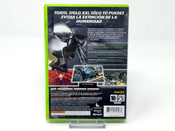 Parte trasera de Ninja Blade (ESP) para XBOX 360, edición PAL España