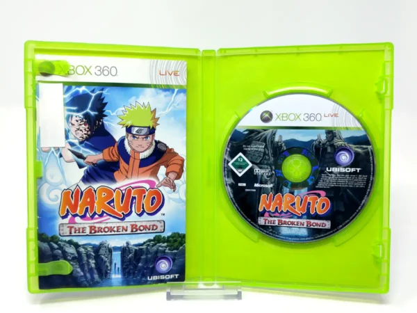 Interior del juego Naruto: The Broken Bond (ESP) (Rebajado) para XBOX 360 con disco y manual