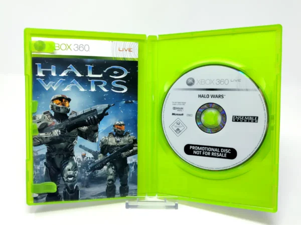 Interior del juego Halo Wars (EUR) (Promo) para XBOX 360 con disco y manual