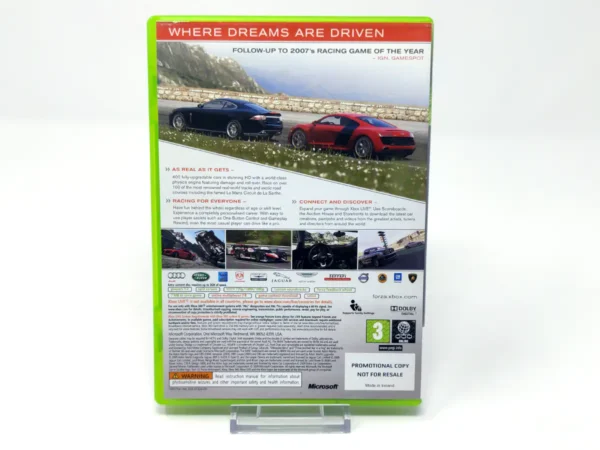 Parte trasera de Forza Motorsport 3 (EUR) (Promo) para XBOX 360, edición PAL EUR