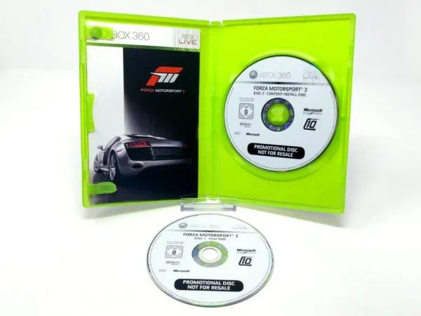 Interior del juego Forza Motorsport 3 (EUR) (Promo) para XBOX 360 con disco y manual