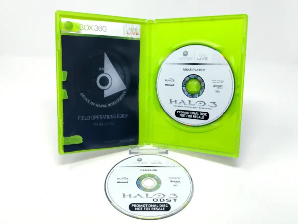 Interior del juego Halo 3: ODST (EUR) (Promo) para XBOX 360 con disco y manual