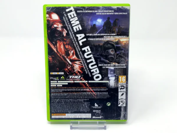 Parte trasera de Metro 2033 (ESP) para XBOX 360, edición PAL España