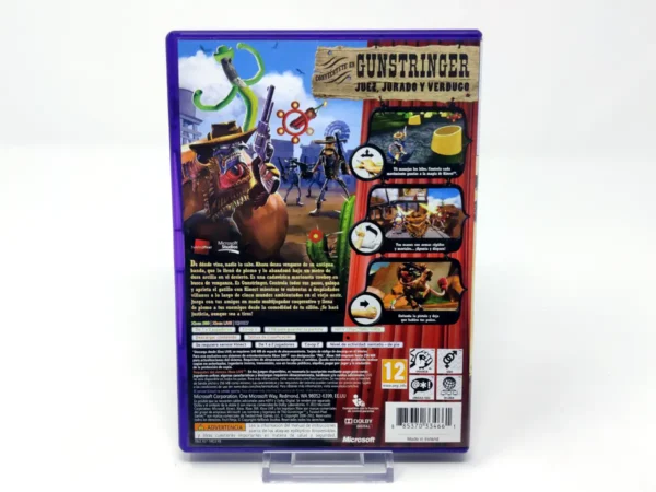 Parte trasera de The Gunstringer (ESP) para XBOX 360, edición PAL España