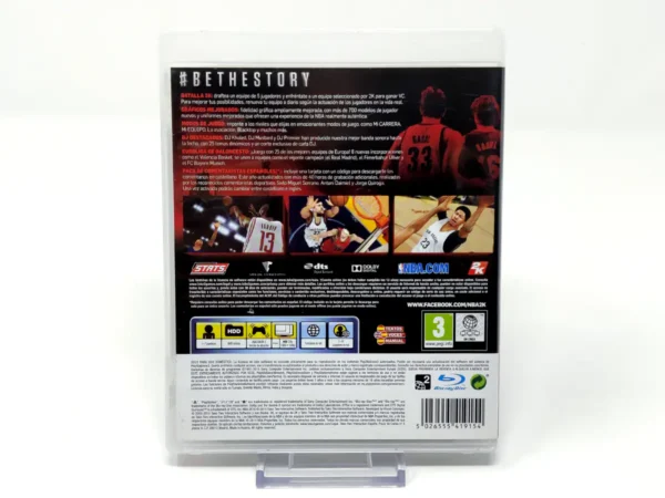 Parte trasera de NBA 2K16 (ESP) para PlayStation 3, edición PAL España