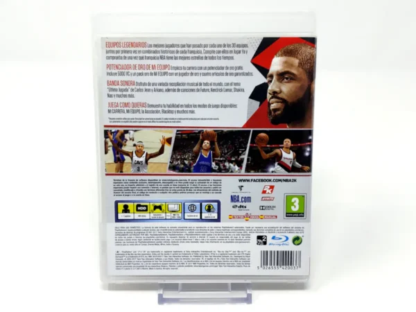 Parte trasera de NBA 2K18 (ESP) para PlayStation 3, edición PAL España