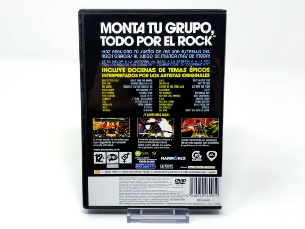 Parte trasera de Rock Band (ESP) (Rebajado) para PlayStation 2, edición PAL España