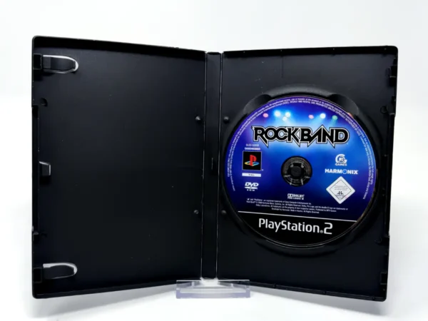 Interior del juego Rock Band (ESP) (Rebajado) para PlayStation 2 con disco y manual