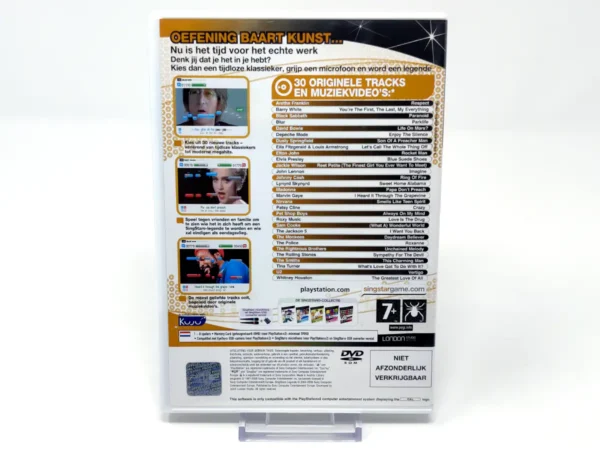 Parte trasera de Singstar Legends (HOL) para PlayStation 2, edición PAL Holanda