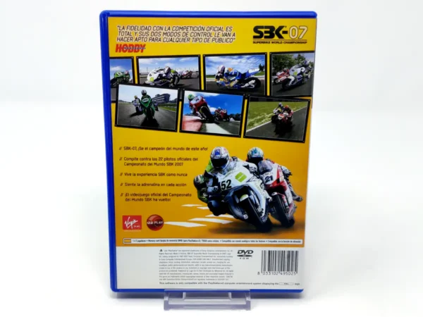 Parte trasera de SBK 07: Superbike World Championship (ESP) para PlayStation 2, edición PAL España