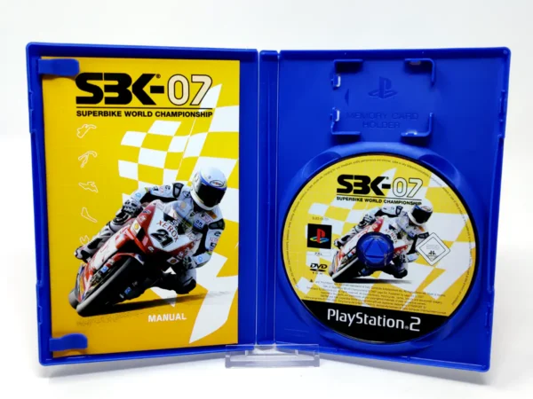 Interior del juego SBK 07: Superbike World Championship (ESP) para PlayStation 2 con disco y manual