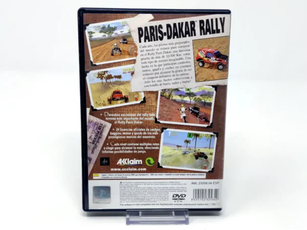 Parte trasera de Paris-Dakar Rally (ESP) para PlayStation 2, edición PAL España