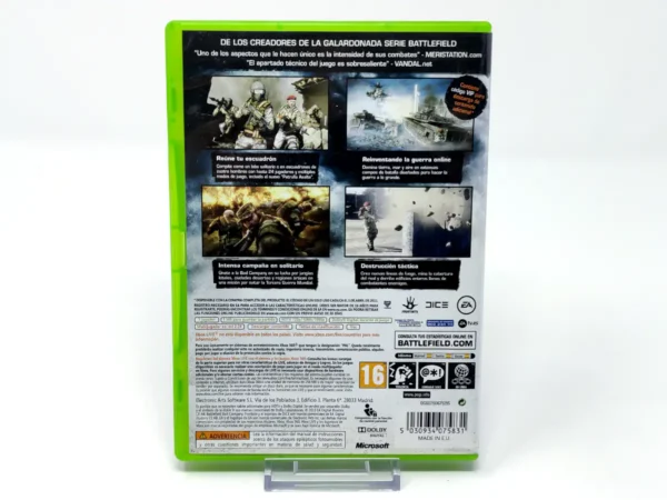 Parte trasera de Battlefield: Bad Company 2 (ESP) (Rebajado) para XBOX 360, edición PAL España