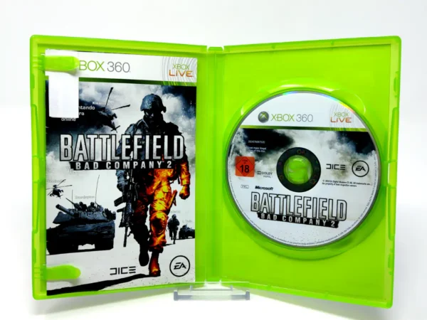 Interior del juego Battlefield: Bad Company 2 (ESP) (Rebajado) para XBOX 360 con disco y manual