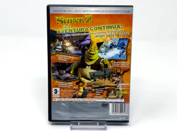 Parte trasera de Shrek 2 (Platinum) (ESP) (Rebajado) para PlayStation 2, edición PAL España