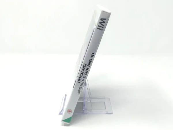 Lateral de la caja de CSI: Hard Evidence (UK) para Nintendo Wii