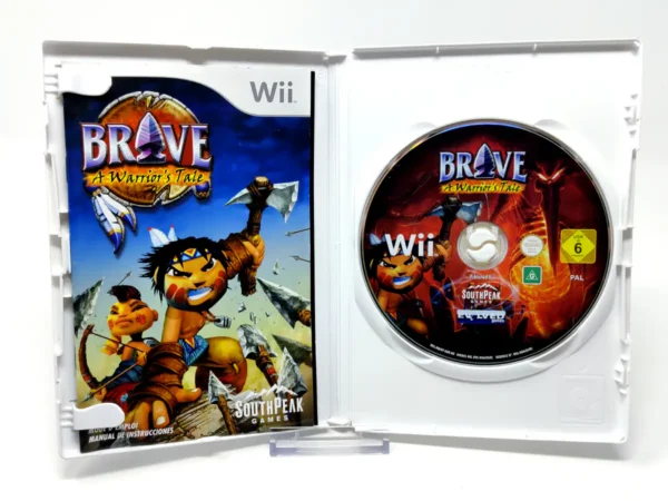 Interior del juego Brave: A Warrior's Tale (ESP) (Rebajado) para Nintendo Wii con disco y manual