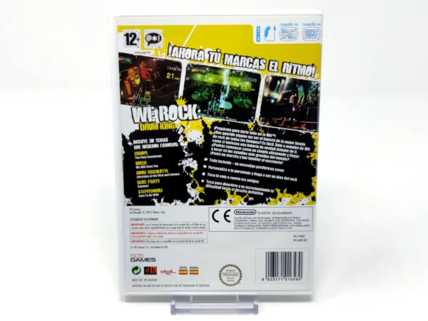 Parte trasera de We Rock: Drum King (ESP) para Nintendo Wii, edición PAL España