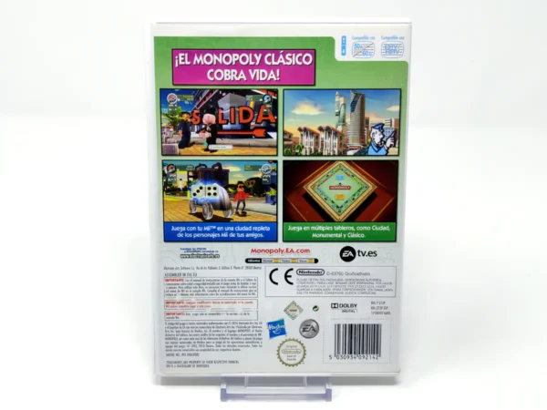 Parte trasera de MONOPOLY Streets (ESP) para Nintendo Wii, edición PAL España