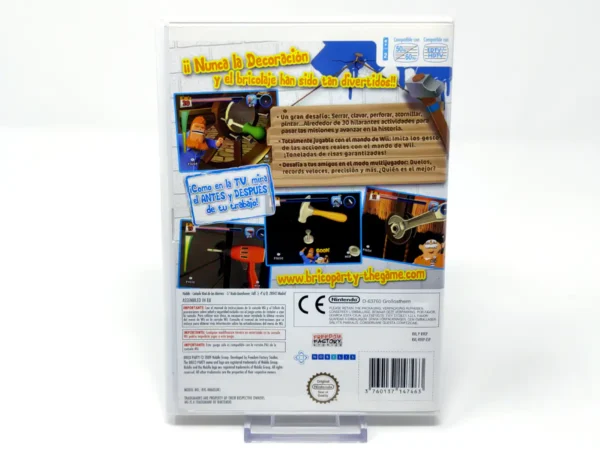Parte trasera de Brico Party (ESP) para Nintendo Wii, edición PAL España