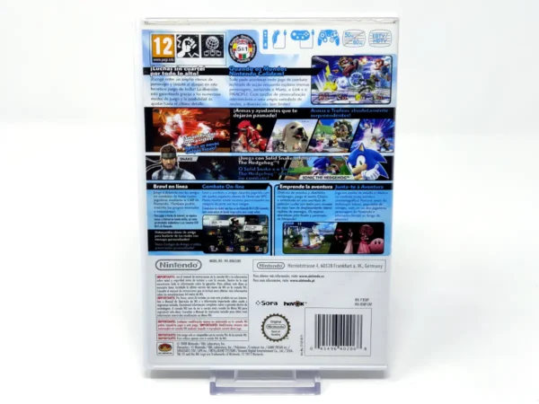 Parte trasera de Super Smash Bros. Brawl (ESP) (Selects) para Nintendo Wii, edición PAL España