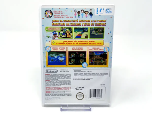 Parte trasera de Mario Party 8 (ESP) (Selects) para Nintendo Wii, edición PAL España