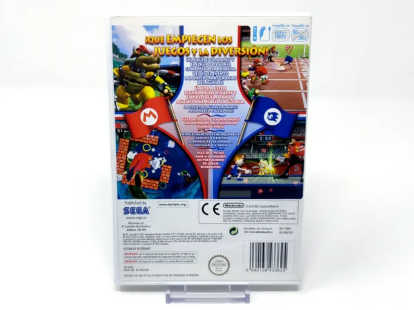 Parte trasera de Mario & Sonic at the Olympic Games (ESP) para Nintendo Wii, edición PAL España