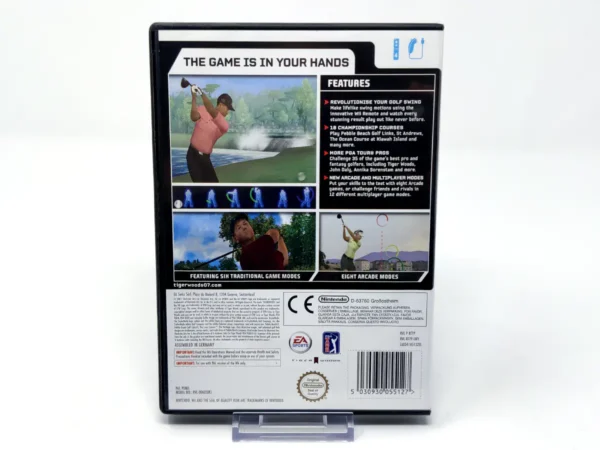 Parte trasera de Tiger Woods PGA Tour 07 (UK) (Rebajado) para Nintendo Wii, edición PAL UK