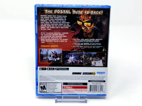 Parte trasera de Postal 4: No Regrets (Limited Run) (USA) (Precintado) para PlayStation 5, edición NTSC USA