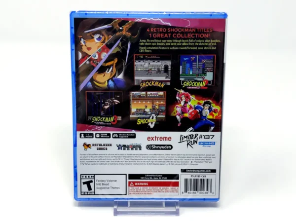 Parte trasera de Cyber Citizen Shockman Collection (USA) (Precintado) para PlayStation 5, edición NTSC USA