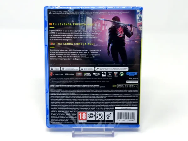 Parte trasera de Cyberpunk 2077: Phantom Liberty (Ultimate Edition) (ESP) (Precintado), edición PAL España