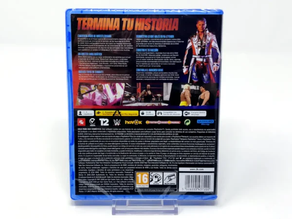 Parte trasera de WWE 2K24 (ESP) (Precintado) para PlayStation 5, edición PAL España
