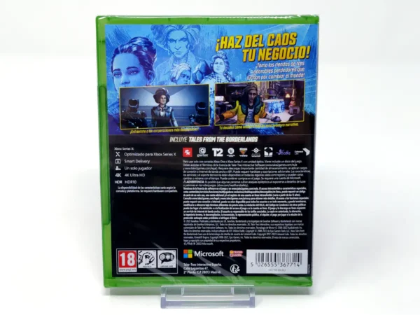Parte trasera de New Tales from the Borderlands (Edición Deluxe) (ESP) (Precintado) para XBOX One / Series X/S, edición PAL España