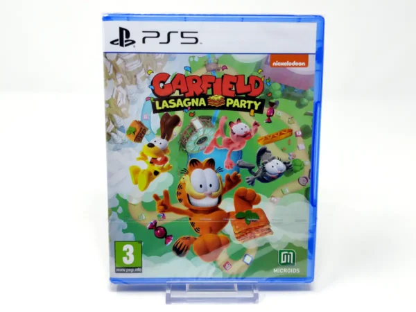Portada de Garfield Lasagna Party (ESP) (Precintado) para PlayStation 5, edición PAL España, nuevo