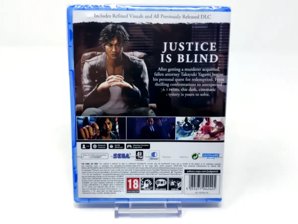 Parte trasera de Judgment (UK) (Precintado) para PlayStation 5, edición PAL UK