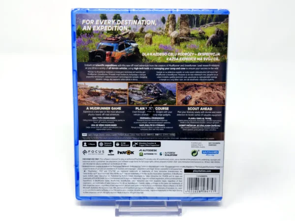 Parte trasera de Expeditions: A MudRunner Game (EUR) (Precintado) para PlayStation 5, edición PAL EUR