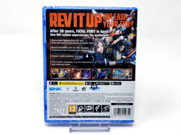 Parte trasera de FATAL FURY: City of the Wolves (Special Edition) (UK) (Precintado) para PlayStation 5, edición PAL UK